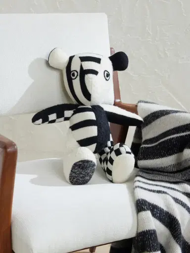 The Elder Statesman Elder Striped Cashmere Teddy Bear - Men | Thumbnail 2