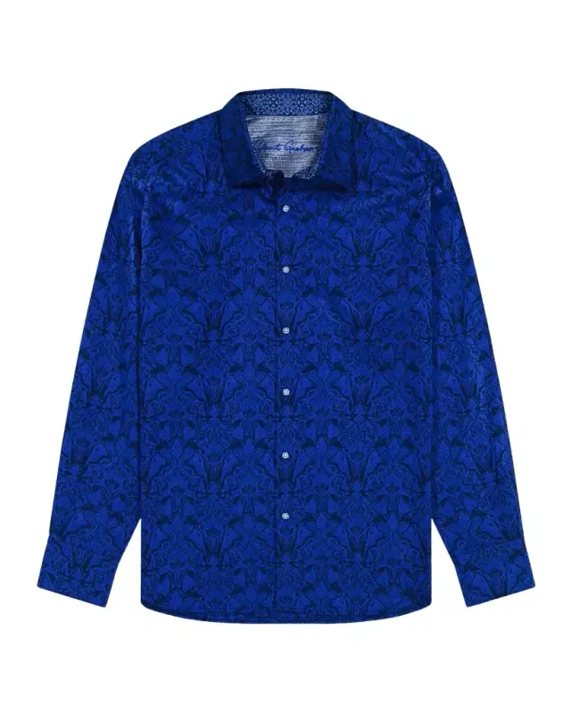 Robert Graham Men 's Highland Stretch Cotton Jacquard Sport Shirt