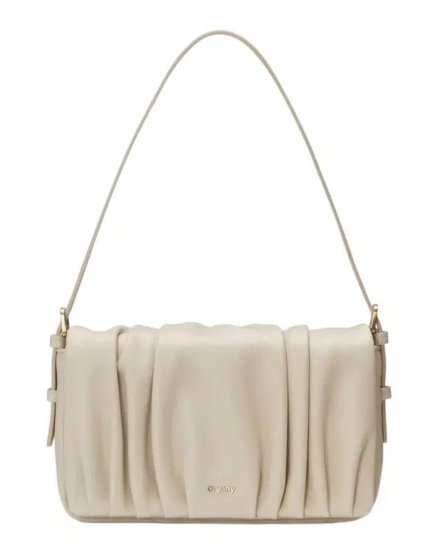 Bell Flap Ruched Leather Shoulder Bag