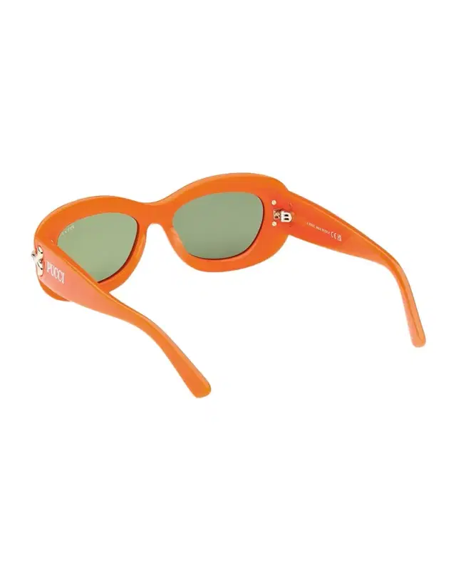 Pucci Filigree Acetate Oval Sunglasses
