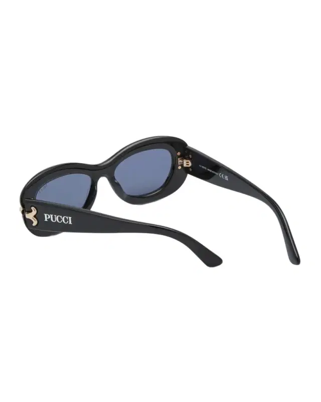 Pucci Filigree Acetate Oval Sunglasses