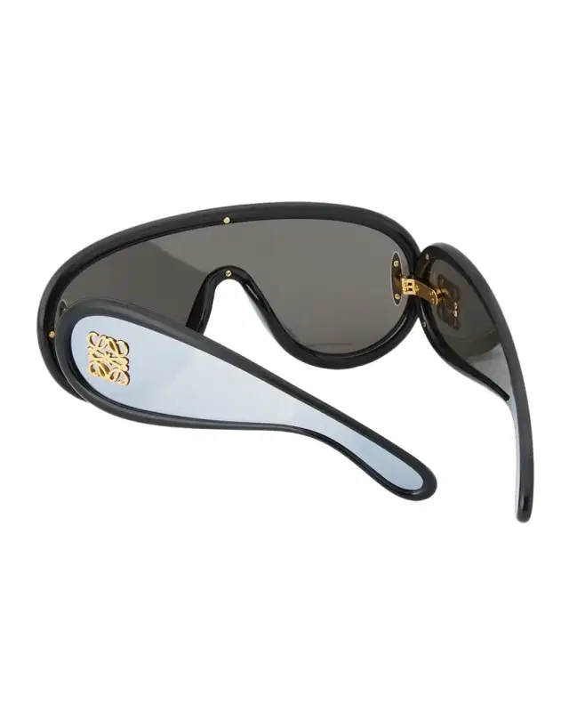 Loewe Men 's Wave Acetate Anagram-Temple Mask Sunglasses