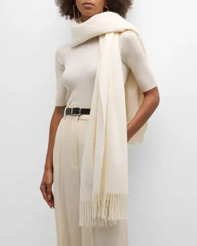 Sofia Cashmere Fringed Cashmere Evening Wrap | Thumbnail 2