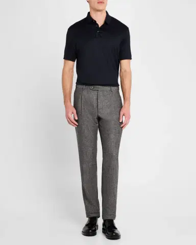 Brioni Men's Wool Flannel Trousers | Thumbnail 2