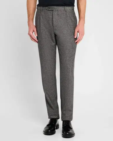 Brioni Men's Wool Flannel Trousers | Thumbnail 4