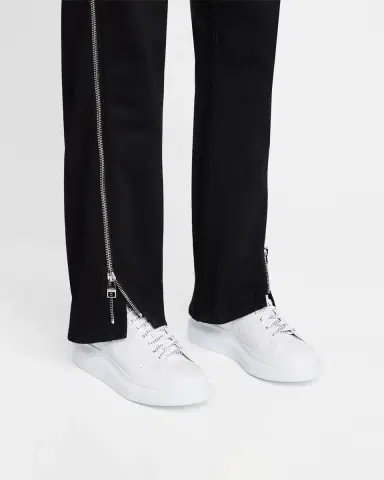 Alexander McQueen Men's Smooth Leather Oversized Sneakers | Thumbnail 2