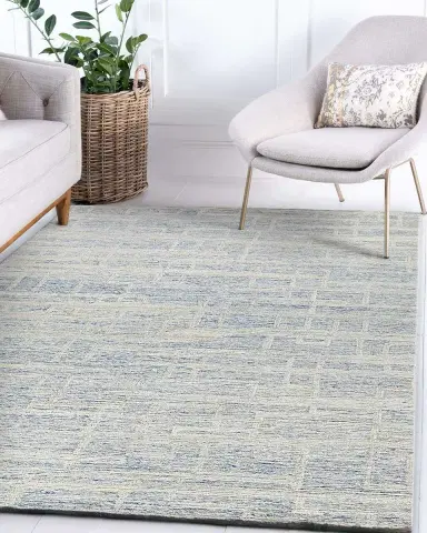 Exquisite Rugs Park City Hand-Tufted Blue/Ivory Rug | Thumbnail 8 Exquisite Rugs Park City Hand-Tufted Blue/Ivory Rug | Thumbnail 8