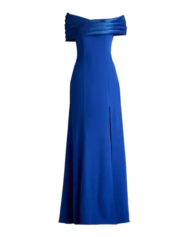 Tadashi Shoji Off-Shoulder A-Line Crepe & Taffeta Gown | Thumbnail 1 Tadashi Shoji Off-Shoulder A-Line Crepe & Taffeta Gown | Thumbnail 1