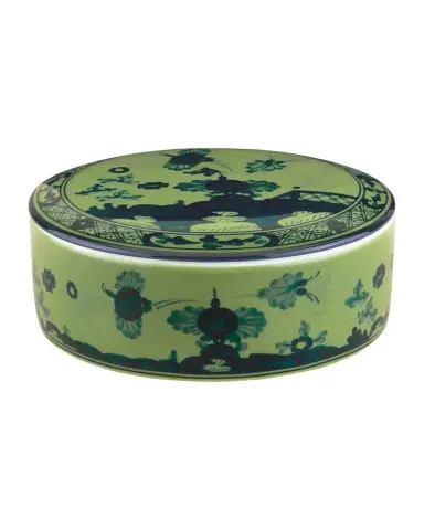 GINORI 1735 Malachite Round Covered Box | Thumbnail 1