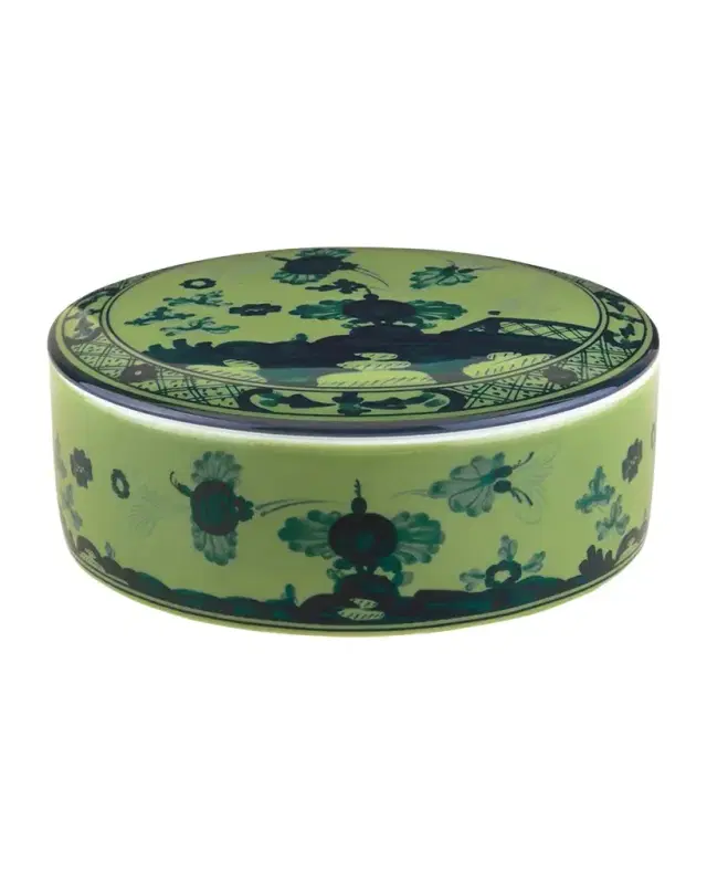 GINORI 1735 Malachite Round Covered Box