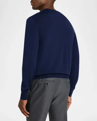 Tom Ford Men's V-Neck Wool-Silk Sweater | Thumbnail 3 Tom Ford Men's V-Neck Wool-Silk Sweater | Thumbnail 3