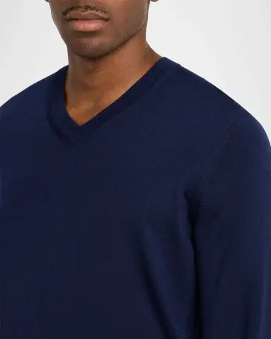 Tom Ford Men's V-Neck Wool-Silk Sweater | Thumbnail 5 Tom Ford Men's V-Neck Wool-Silk Sweater | Thumbnail 5