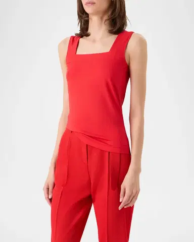 Akris punto Square-Neck Modal Stretch Jersey Tank Top | Thumbnail 6 Akris punto Square-Neck Modal Stretch Jersey Tank Top | Thumbnail 6