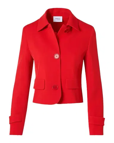 Akris punto Single-Breasted Wool Tricotine Boxy Jacket | Thumbnail 1 Akris punto Single-Breasted Wool Tricotine Boxy Jacket | Thumbnail 1