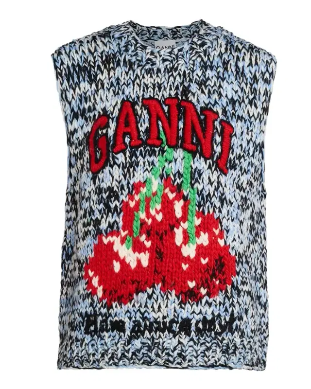 Sleeveless Hand-Knit Heavy Wool Sweater