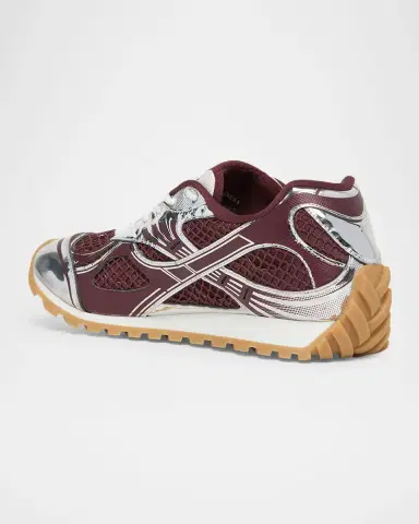 Bottega Veneta Men's Orbit Technical Fishnet Sneakers | Thumbnail 3