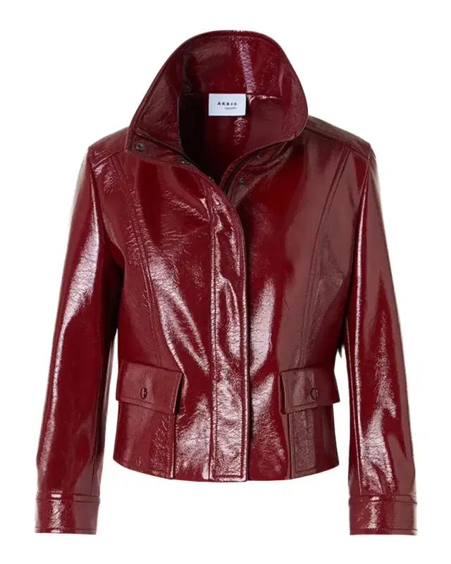 Faux-Leather Trucker Jacket