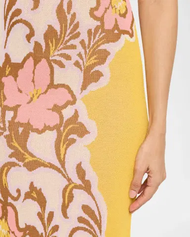 MISA Los Angeles Fletcher Floral Knit Strapless Dress | Thumbnail 5
