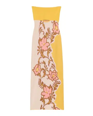 MISA Los Angeles Fletcher Floral Knit Strapless Dress | Thumbnail 1