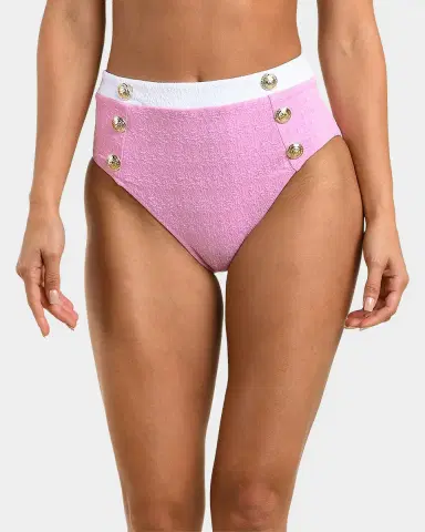 L'Agence Vanessa Colorblock Chic High-Waist Bikini Bottoms | Thumbnail 4 L'Agence Vanessa Colorblock Chic High-Waist Bikini Bottoms | Thumbnail 4