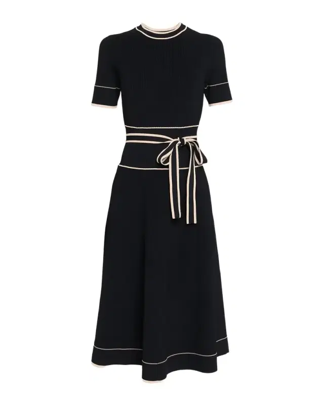 Addison Ribbed A-Line Midi Dress