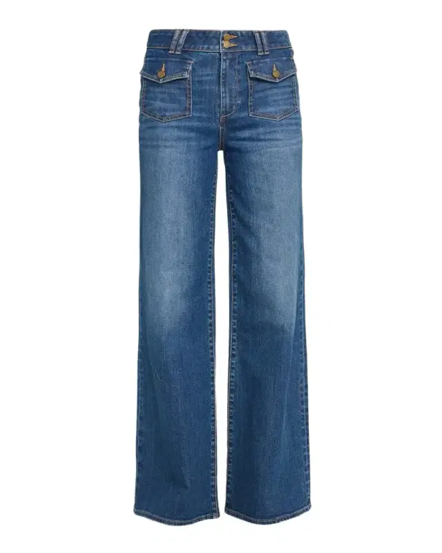 Ramy Brook Fay High-Rise Wide Leg Jeans