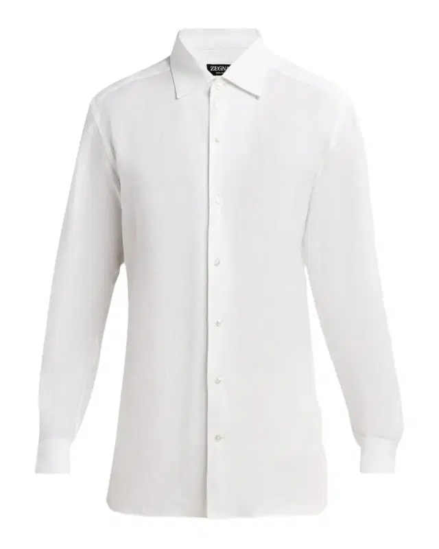 ZEGNA Men 's Oasi Lino Button-Down Shirt