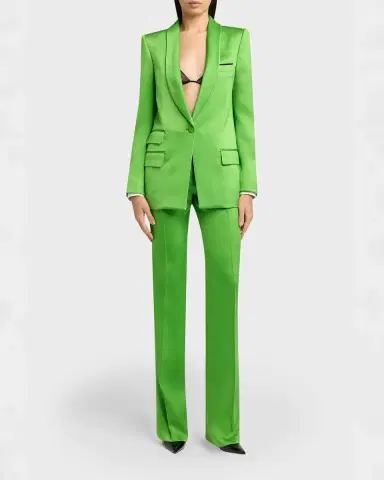 Tom Ford Single-Breasted Silk-Wool Blazer Jacket | Thumbnail 2