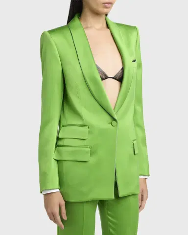 Tom Ford Single-Breasted Silk-Wool Blazer Jacket | Thumbnail 4