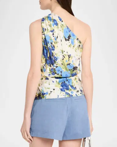 A.L.C. Eliana One-Shoulder Satin Scarf Top | Thumbnail 3