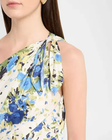 A.L.C. Eliana One-Shoulder Satin Scarf Top | Thumbnail 5