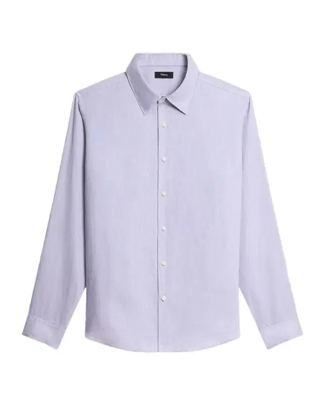 Theory Men 's Solid Linen Sport Shirt