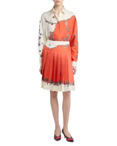 Versace Printed Silk Twill Skirt | Thumbnail 1 Versace Printed Silk Twill Skirt | Thumbnail 1