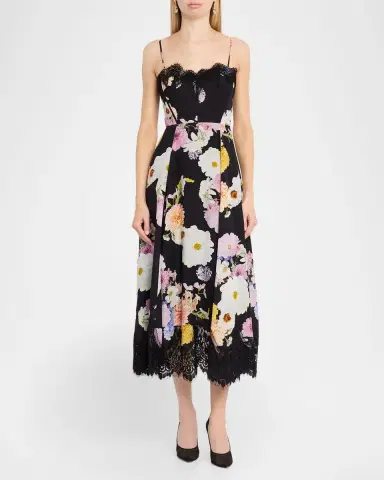 As It May Junia Lace-Trim Floral Linen Mini Dress | Thumbnail 2 As It May Junia Lace-Trim Floral Linen Mini Dress | Thumbnail 2