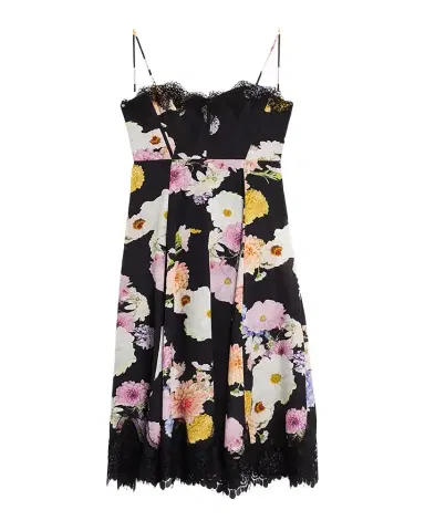 As It May Junia Lace-Trim Floral Linen Mini Dress | Thumbnail 1 As It May Junia Lace-Trim Floral Linen Mini Dress | Thumbnail 1