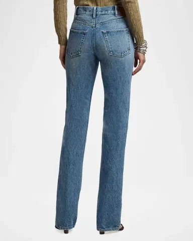 Ralph Lauren Collection High-Rise Straight Jeans | Thumbnail 3