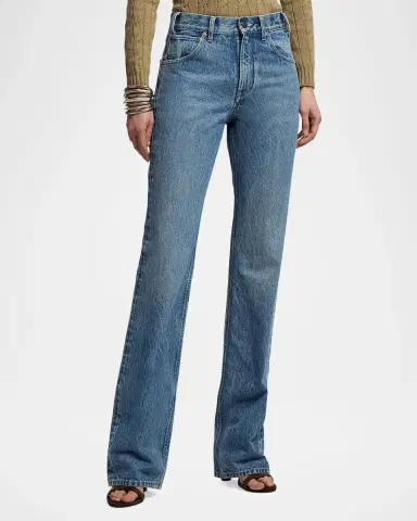 Ralph Lauren Collection High-Rise Straight Jeans | Thumbnail 4