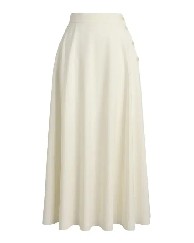 Ralph Lauren Collection Sonya Tropical Wool Crepe A-Line Midi Skirt
