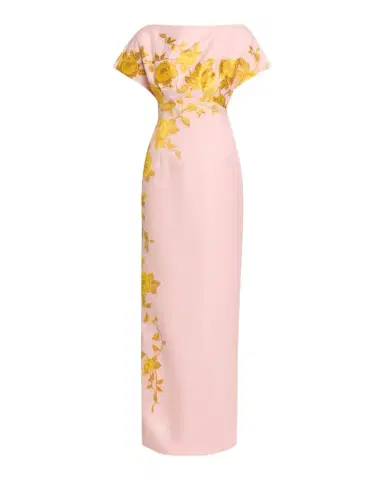 Lela Rose Rose Fil Coupe Empire-Waist Column Gown | Thumbnail 1