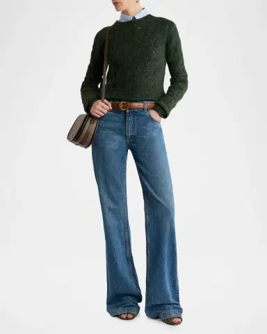 Etro Textured Pointelle Wool Crewneck Sweater | Thumbnail 2