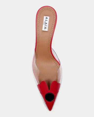 Alaïa 55mm Bloom Leather Transparent Mule Pumps | Thumbnail 5 Alaïa 55mm Bloom Leather Transparent Mule Pumps | Thumbnail 5