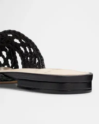 Alexandre Birman Belinda Woven Leather Flat Slide Sandals | Thumbnail 3 Alexandre Birman Belinda Woven Leather Flat Slide Sandals | Thumbnail 3