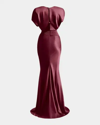 Zhivago Bond Draped Stretch Satin Mermaid Gown | Thumbnail 5 Zhivago Bond Draped Stretch Satin Mermaid Gown | Thumbnail 5