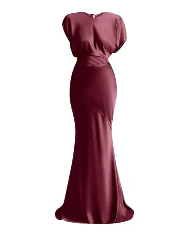 Zhivago Bond Draped Stretch Satin Mermaid Gown | Thumbnail 1 Zhivago Bond Draped Stretch Satin Mermaid Gown | Thumbnail 1