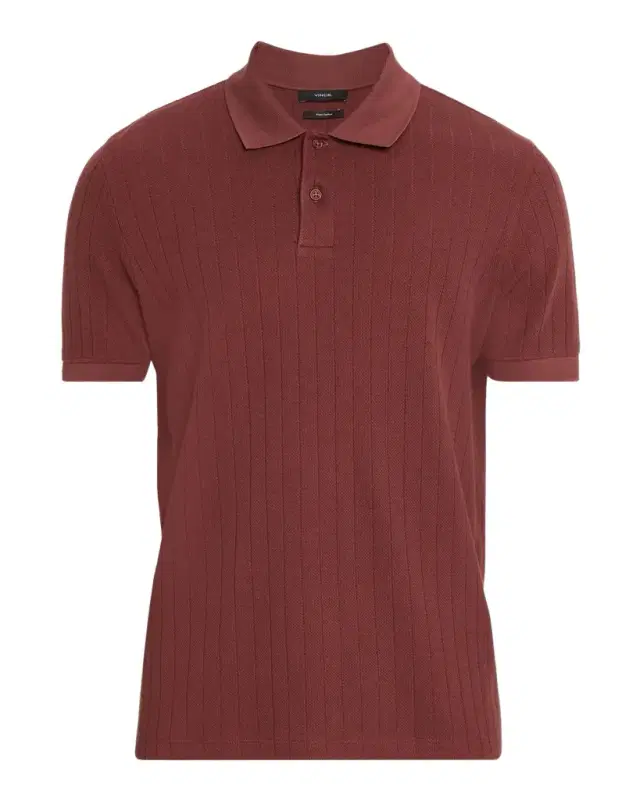Vince Men 's Drop-Needle Stripe Pima Cotton Polo Shirt