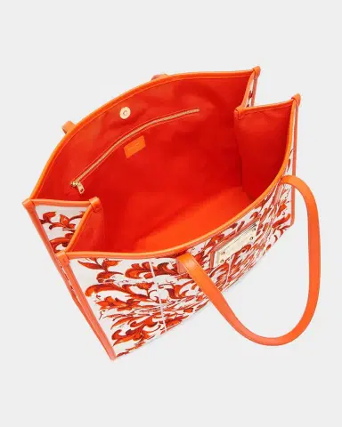 Dolce & Gabbana Majolica-Print Canvas Tote Bag | Thumbnail 3 Dolce & Gabbana Majolica-Print Canvas Tote Bag | Thumbnail 3