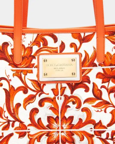Dolce & Gabbana Majolica-Print Canvas Tote Bag | Thumbnail 4 Dolce & Gabbana Majolica-Print Canvas Tote Bag | Thumbnail 4