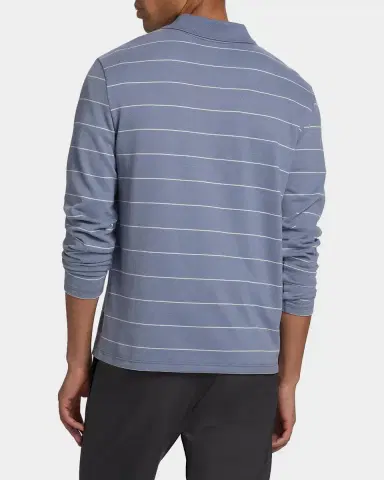 Vince Men's Pencil Stripe Long-Sleeve Polo Shirt | Thumbnail 3