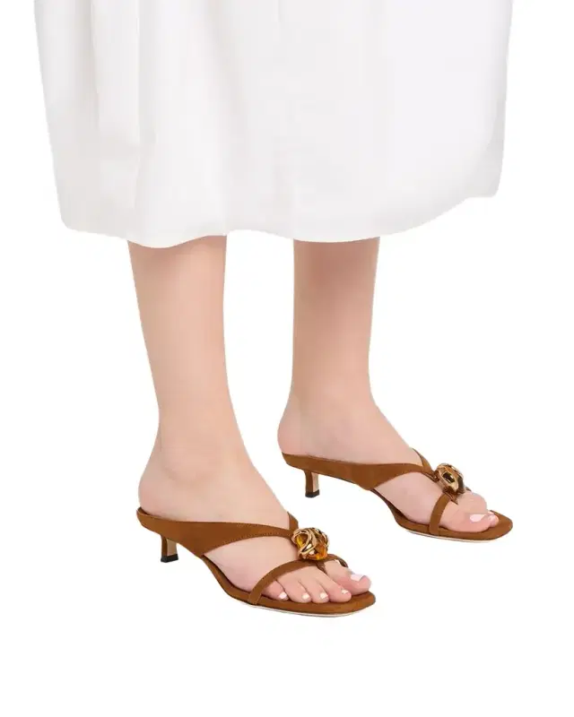 Jimmy Choo 3mm Emeri Stone Suede Sandals