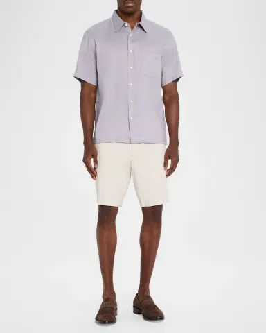 Theory Men's Irving Linen Button-Down Shirt | Thumbnail 2